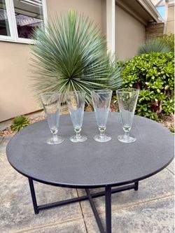 Vintage Pilsner Beer (or parfait?)footed glassware (4)