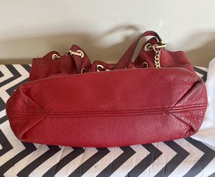MICHAEL KORS Camden Large Red Soft Leather Drawstring Tote