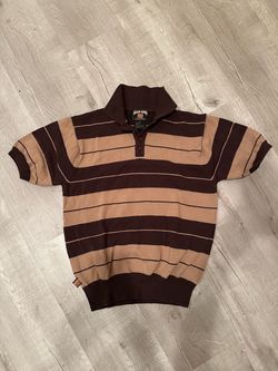 Brown knit striped Men’s shirt L