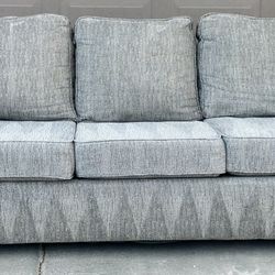 Large Gray Neutral Couch Sofa Sectional (Delivery Available)