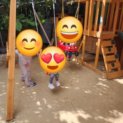 wooden swing set