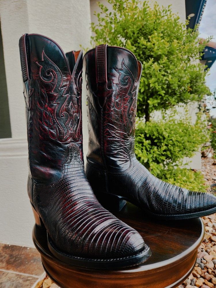 LUCCHESE BROWN LABEL TEJU LIZARDS