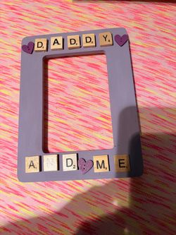 Handmade Scrabble Tile Photo Frame