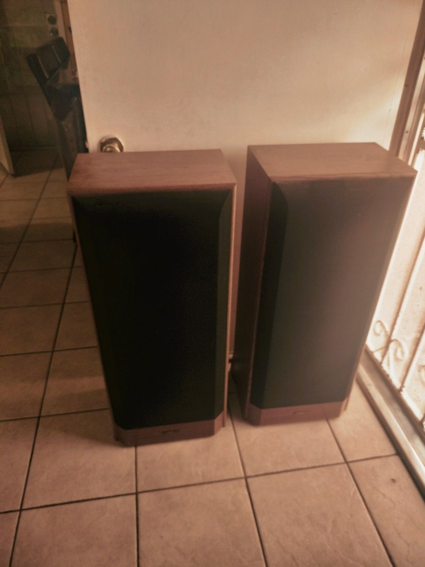 Two Pioneer Home Audio Speakers