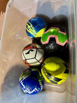 Lot of 5 Soccer Balls - Umbro, Joma, and More