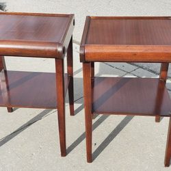 Vintage Mahogany Tall End Tables