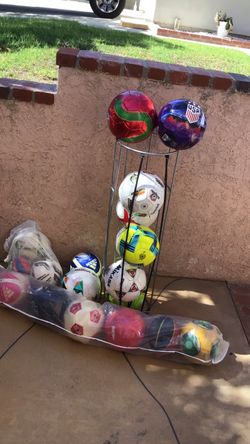 Soccer balls different sizes
