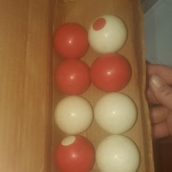 Vintage Bumper Pool Balls 