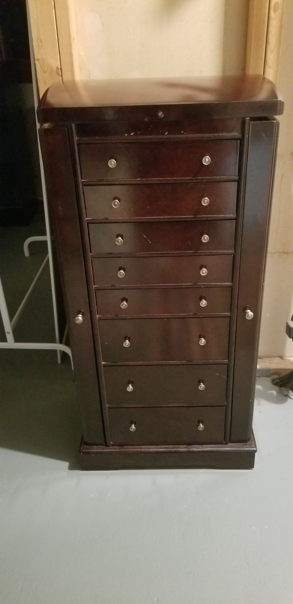 FREE - Cherry Wood Jewelry Cabinet (PICK UP PENDING NOW)