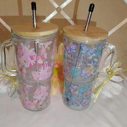 Pretty Mother's Day Glass Tumblers $18
