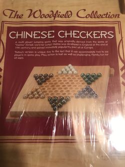 Birch Chinese Checkers The Woodfield Collection 2001 New In Box Still Sealed