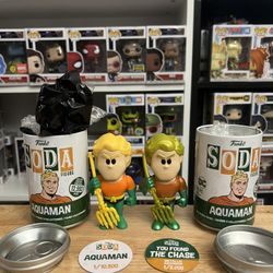 CHASE BUNDLE LIMITED EDITION Aquaman Funko Sodas DC Comics Justice League LE