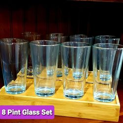 8 Pint Glasses & 4 Thick Beer Mugs 
