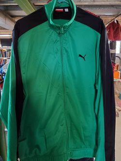 Puma Track Running Top Green Black XL Extra Large