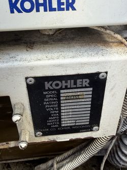 Kohler Gas 12.5kw Marine Generator