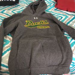 Under armor, hoodie, sweatshirt, ducks, baseball