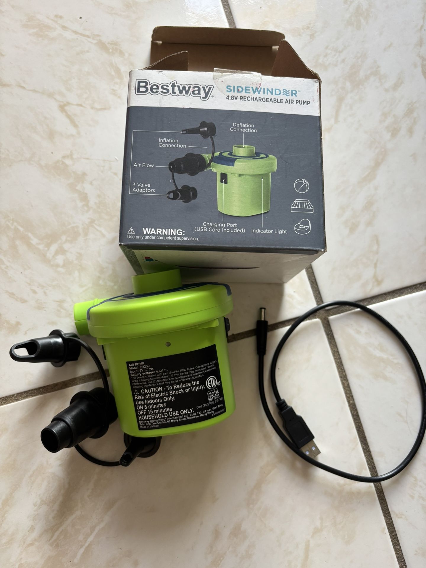 Rechargeable air pump