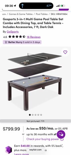 Pool table