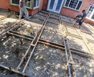 Concrete forming and pouring