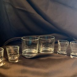 Jack Daniel Highball Glasses And Shot-glasses