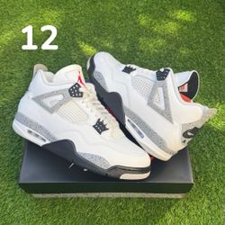Jordan 4 White Cement Sz 12