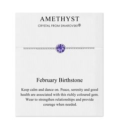 February Birthstone Bracelet - JUST IN TIME FOR A FEBRUARY GIFT!