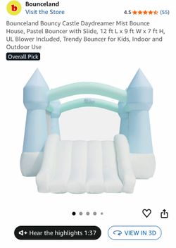 Target/Amazon blue mist color bouncy house