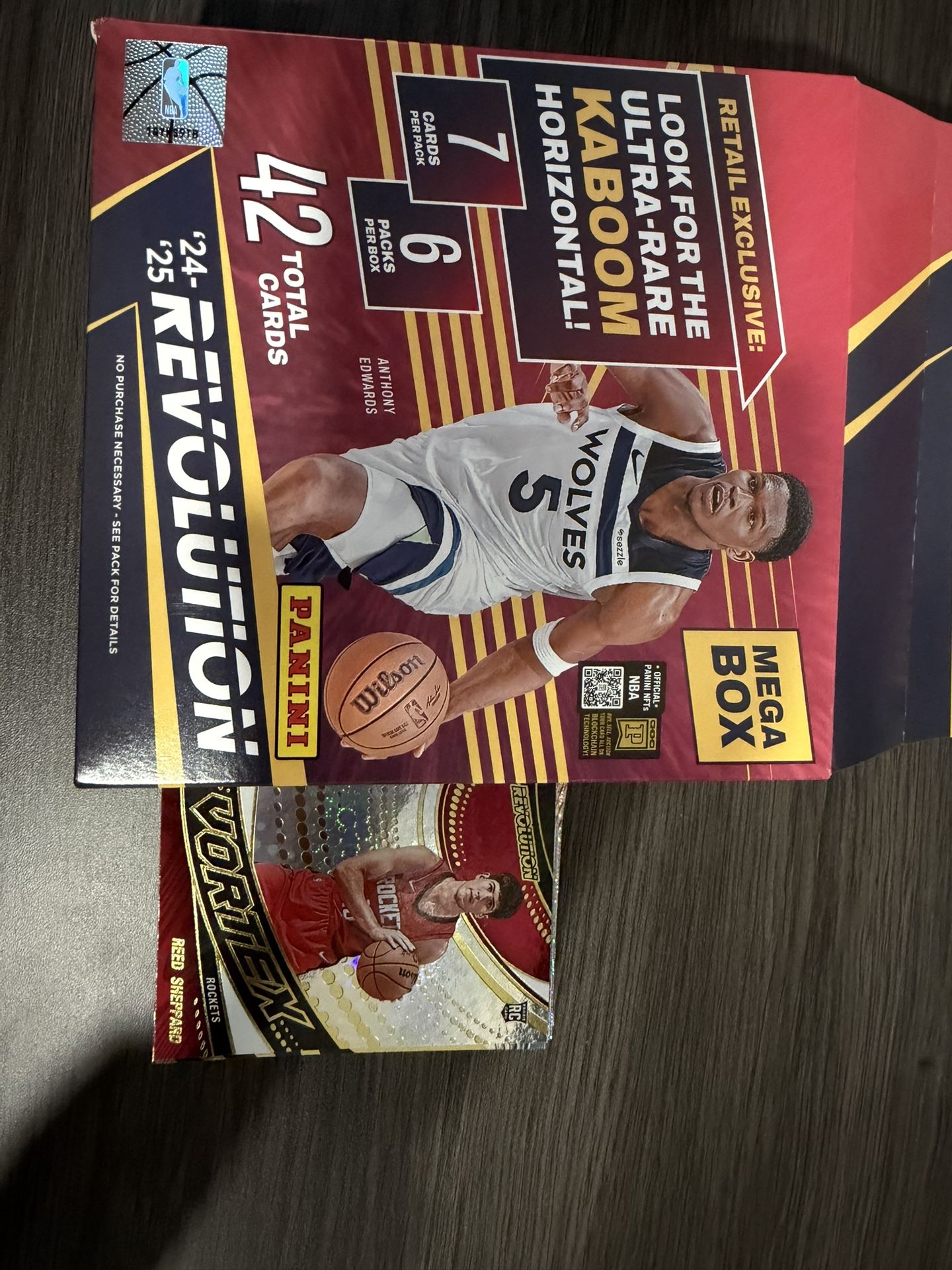 2024-25 Panini Revolution NBA Mega Box (Edwards) Ripped + Reed Sheppard Pull”