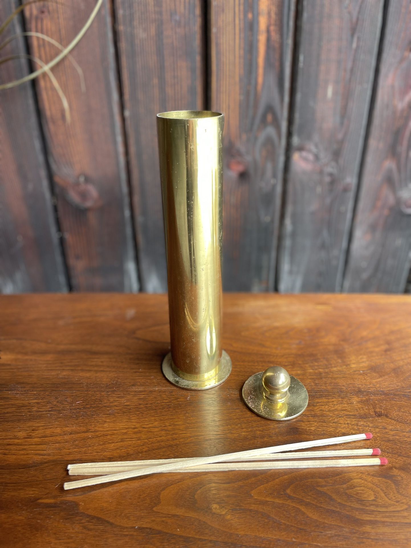 Vintage Brass Matchstick Holder