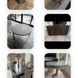 Full ROOM - Tables N Chairs, Dresser, Couch, Mirror. 