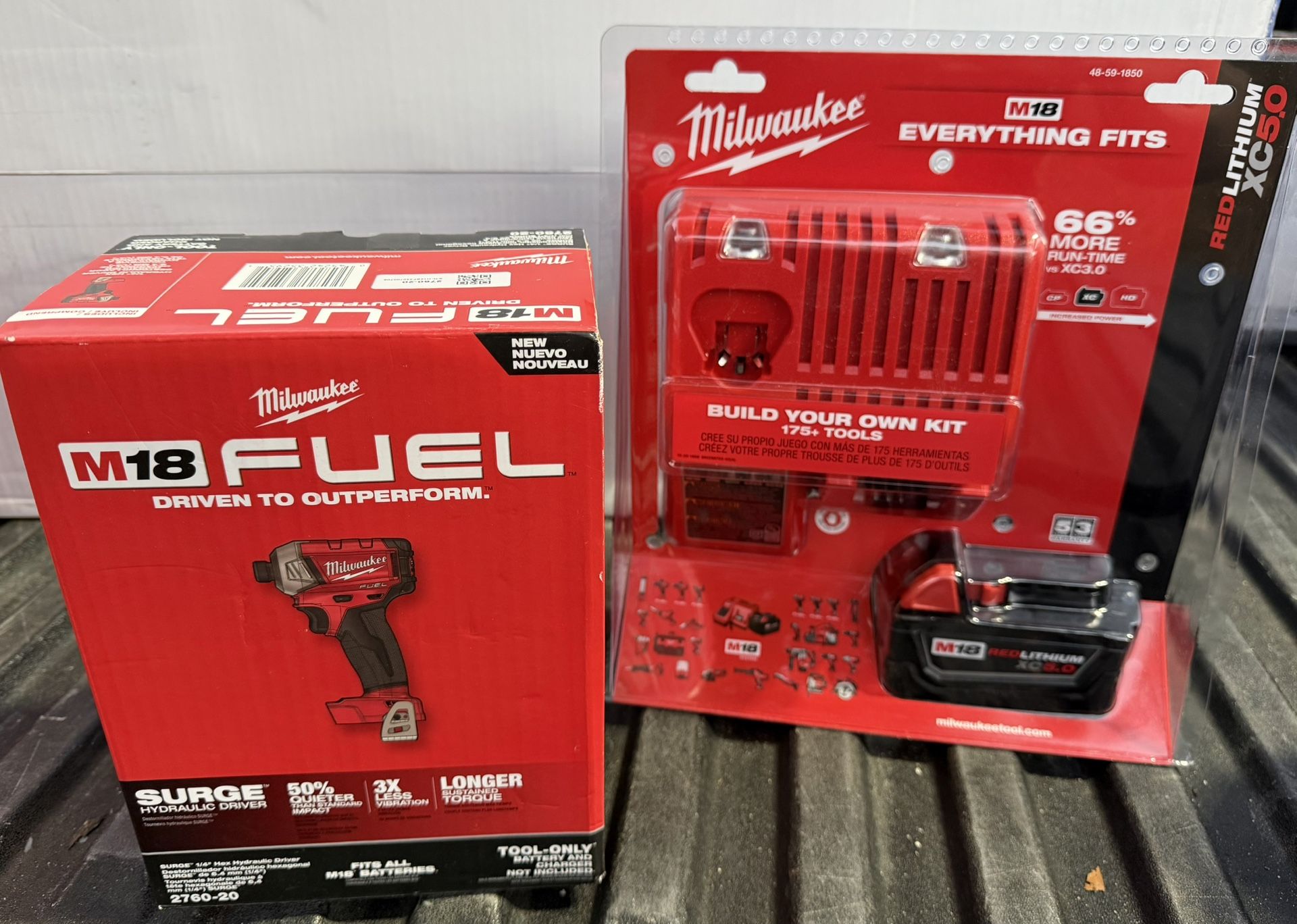 MILWAUKEE M18 FUEL SURGE 18V 1/4 in. Hex Impact Driver with 5 ah battery and charger