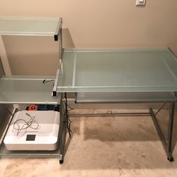 Desk with Built In Shelves