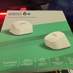 Eero 6+ Dual-band mesh WiFi 6 System (2 Pack)