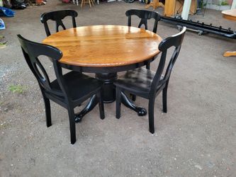 Antique Claw Toe Dining Table/Set/Pedestal/oak/Farmhouse/Country/Rustic/Shabby/Distressed/Solid Wood
