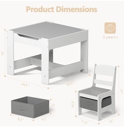 Kids Table & Chairs Set