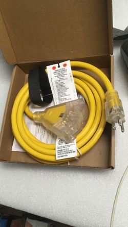 Lighted heavy duty extension cord 12/2