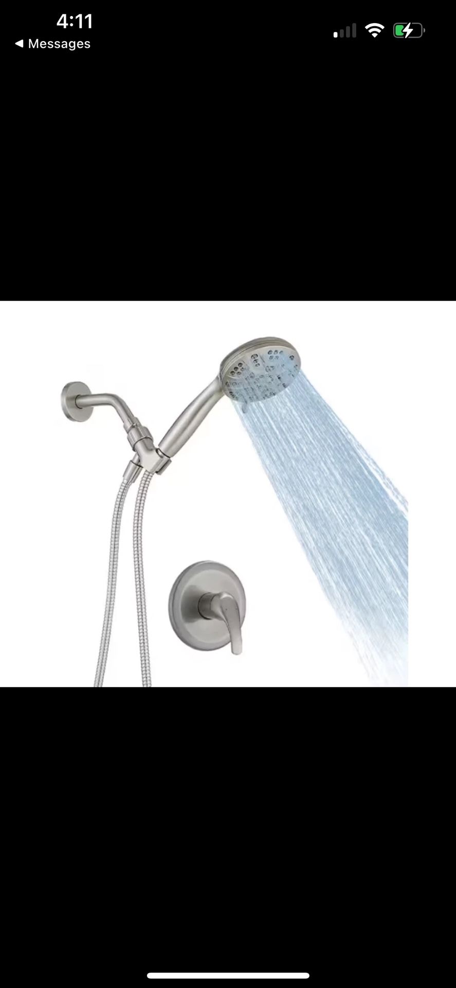 BWE Single Handle 6-Spray 1.8 GPM Shower Set with Valve in Brushed Nickel