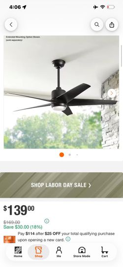 Black Ceiling Fan with Light Kit