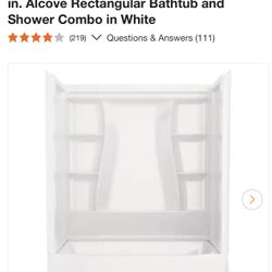  Bathtub and Shower Combo Set