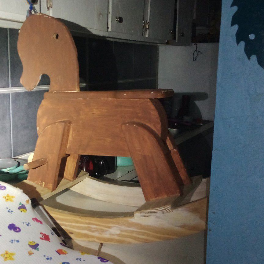 Wooden Rocking Horse 