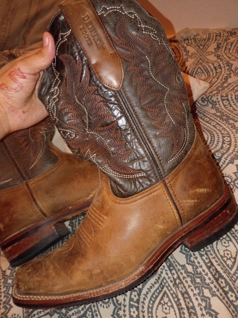 Brown Denver Boots 8.5 Fits 9.5