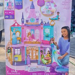 Disney Princess Magical Adventures Castle with 3 Levels, 10 Play Areas with Lights & Sounds