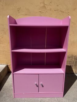 Pink kids book shelf
