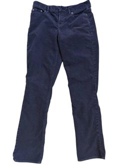 J.Crew Women’s Slim Straight Corduroy Pants – Navy Blue