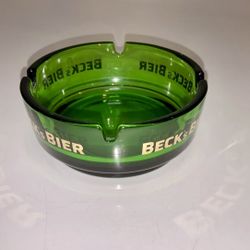 Vintage Beck’s Bier Glass Ashtray, Made In Germany