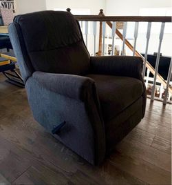 Dark Brown Fabric Rocking Recliner Chair