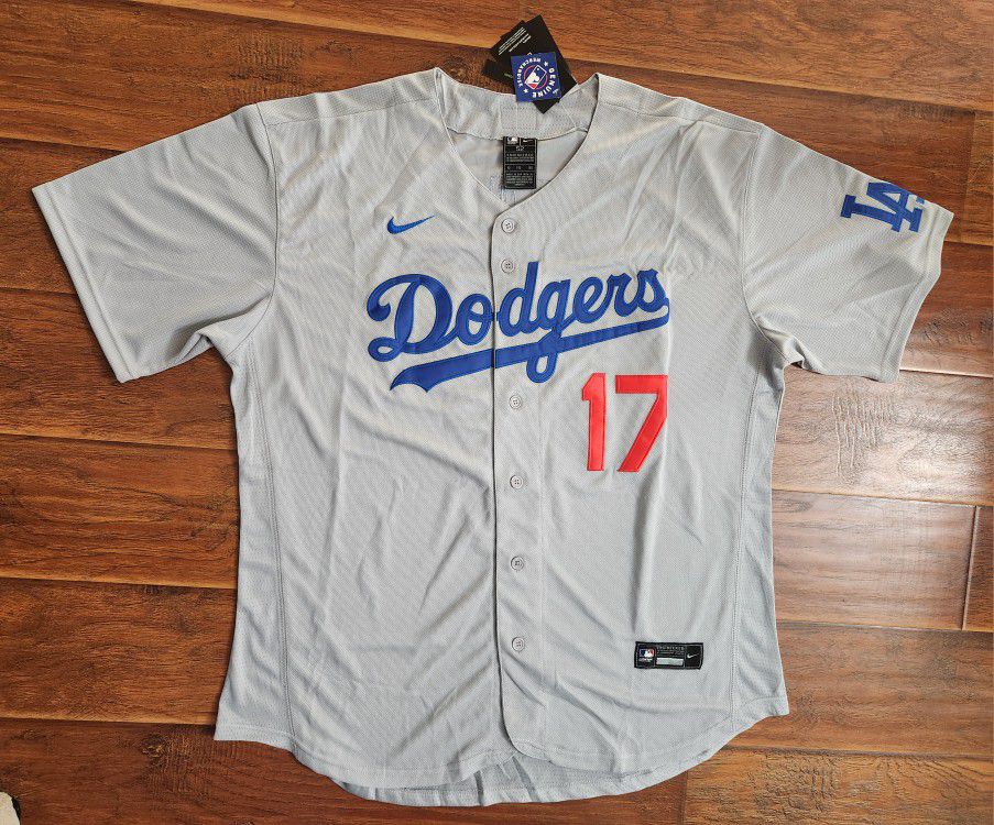 Los Angeles Dodgers Shohei Ohtani #17 gray stitched jersey 