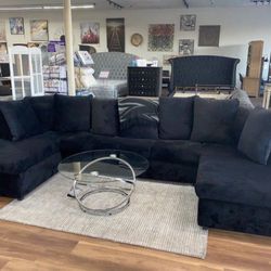 USA Made Super Comfy Double Chaise Sectional Sofa Couch 