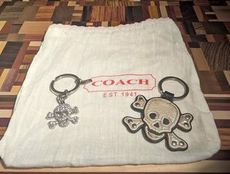 2 Vintage Y2K Coach Skull Keychains