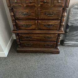 Solid Wood Tall Dresser 